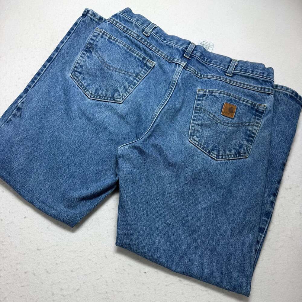 Carhartt B17 DST Relaxed Fit Jeans Size 36 x 30 Blue Denim Workwear